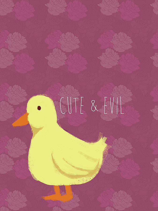 Cute and Evil Duck Digital Art by Jaime Enriquez - Fine Art America