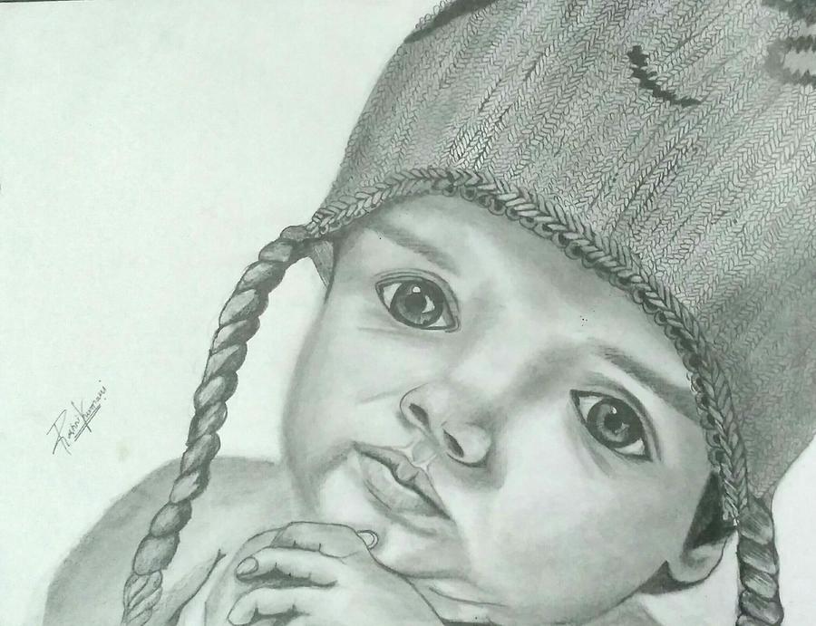 Cute baby  Sketch Art  Drawings  Illustration People  Figures  Portraits Female  ArtPal