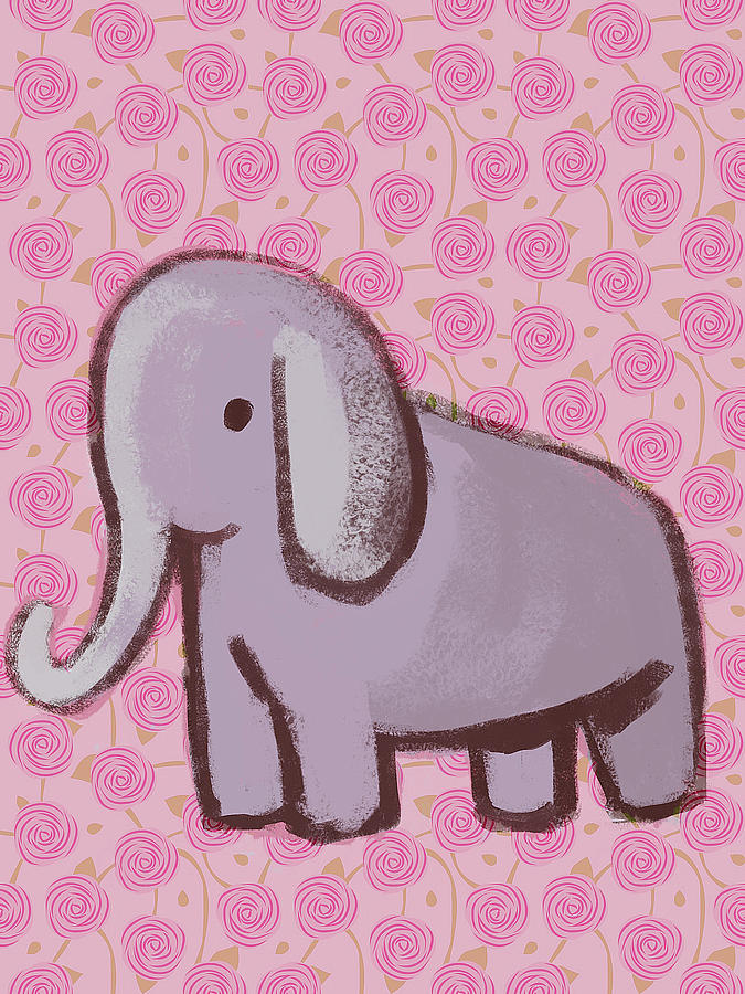 Cute Elephant Painting By Jaime Enriquez