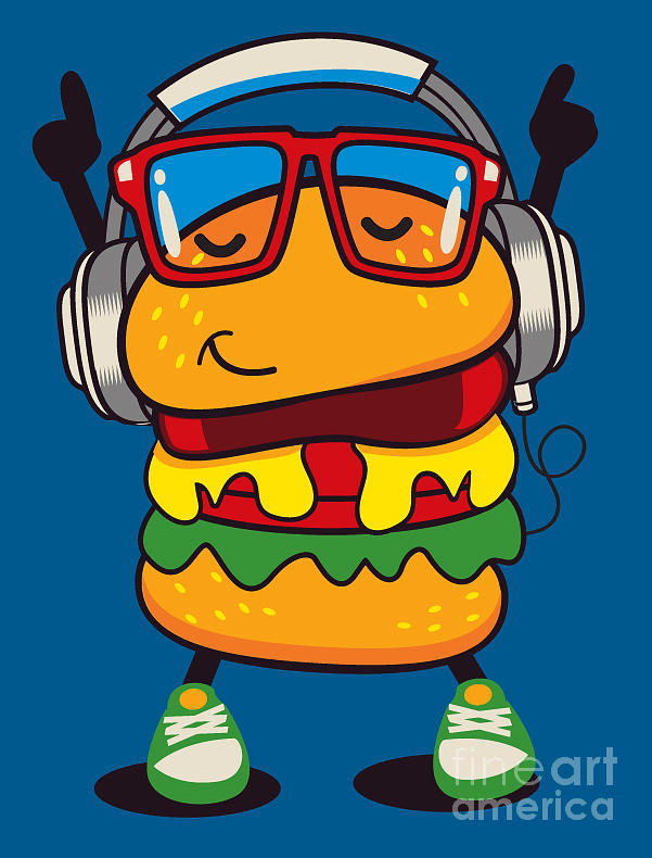 Lunch Digital Art - Cute Hamburger Vector Design by Braingraph Lunch Digital Art - Cute Hamburger Vector Design by Braingraph
