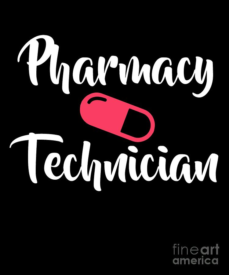 Cute Pharmacy Technician Pill Tshirt Gift Drawing By Noirty Designs