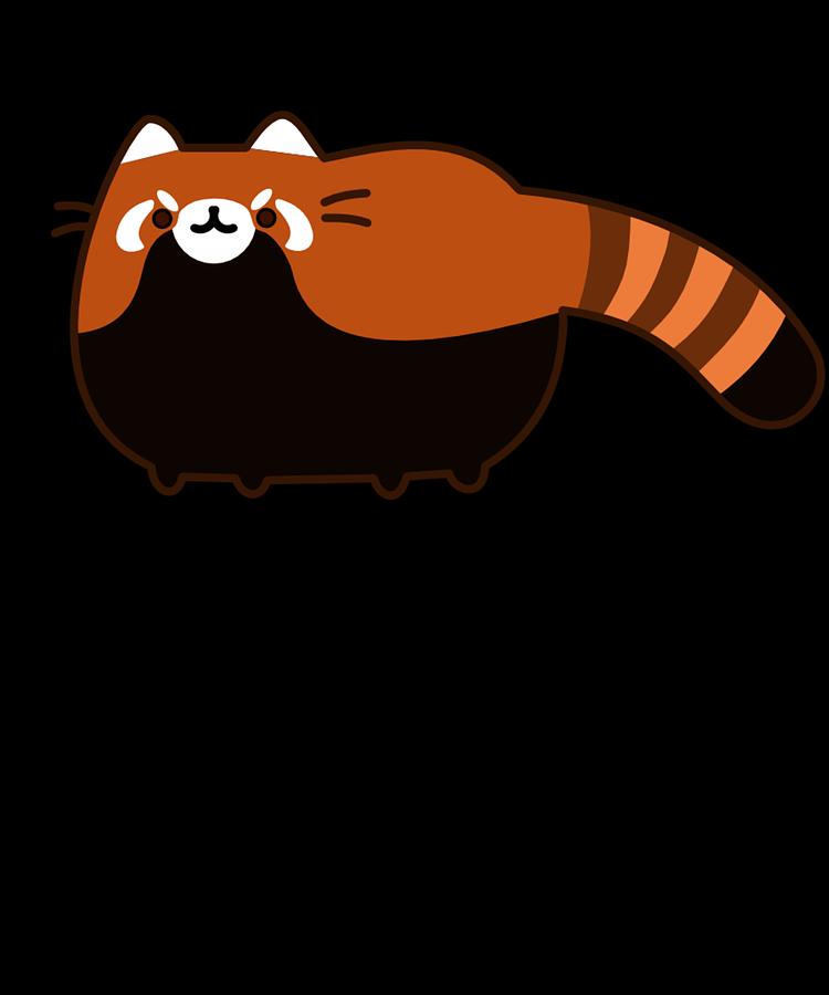 Cute Red Panda Chibi Kawaii Style Bear Digital Art by Jonathan Golding ...