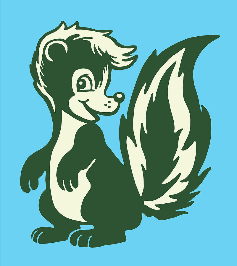 Cute Skunk Drawing by CSA Images Fine Art America