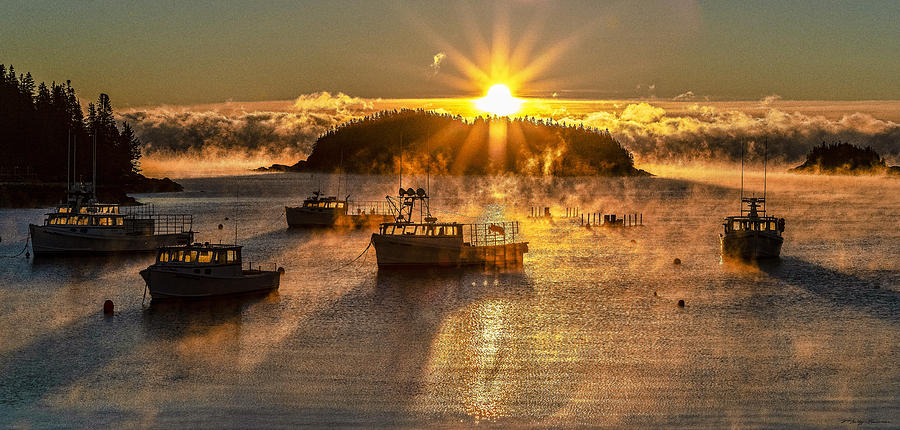 Cutler Harbor Sea Smoke 1 Photograph by Marty Saccone