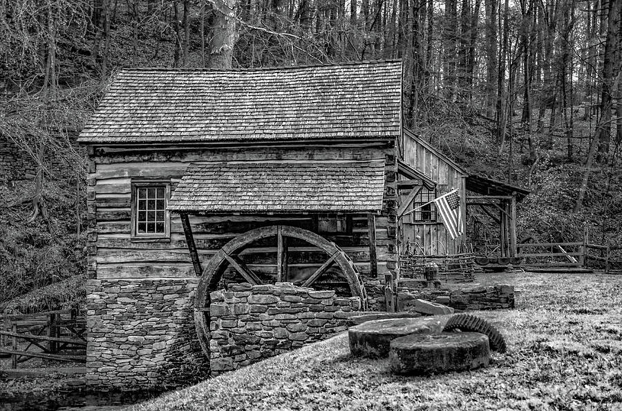 Cuttalossa Mill in Black and White Photograph by Bill Cannon