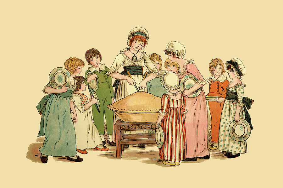 Cutting and Sharing Painting by Kate Greenaway Cutting and Sharing Painting by Kate Greenaway