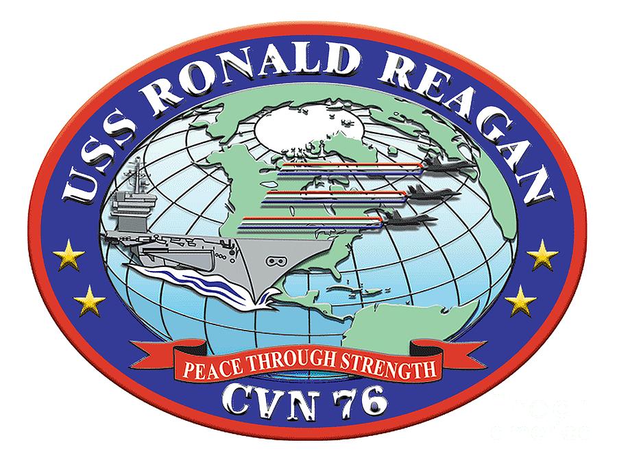 Cvn 76 Uss Ronald Reagan Digital Art By Nikki Sandler Fine Art America