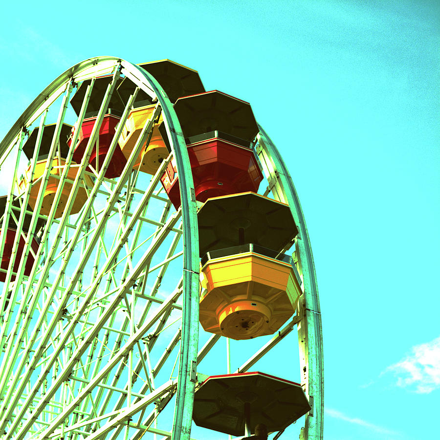 Cyan Ferris Wheel Photograph by Eyetwist / Kevin Balluff
