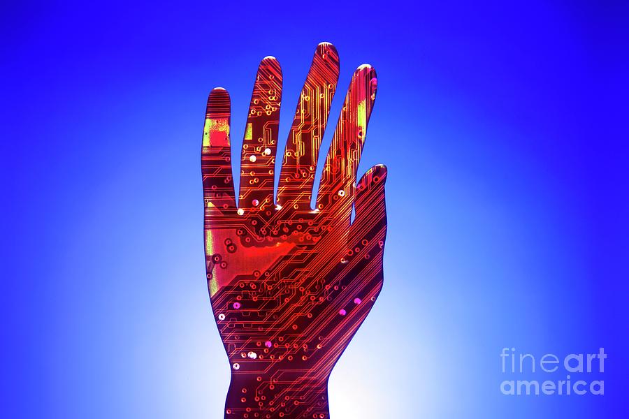 Cybernetic Hand Photograph by Victor De Schwanberg/science Photo Library