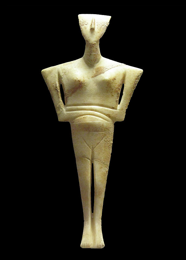 Cycladic Female Figurine Photograph