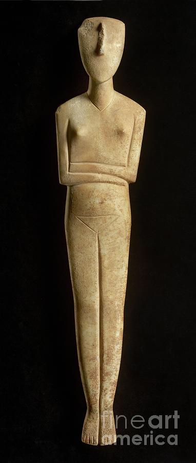 Cycladic Figurine, Amorgos Photograph by Greek School