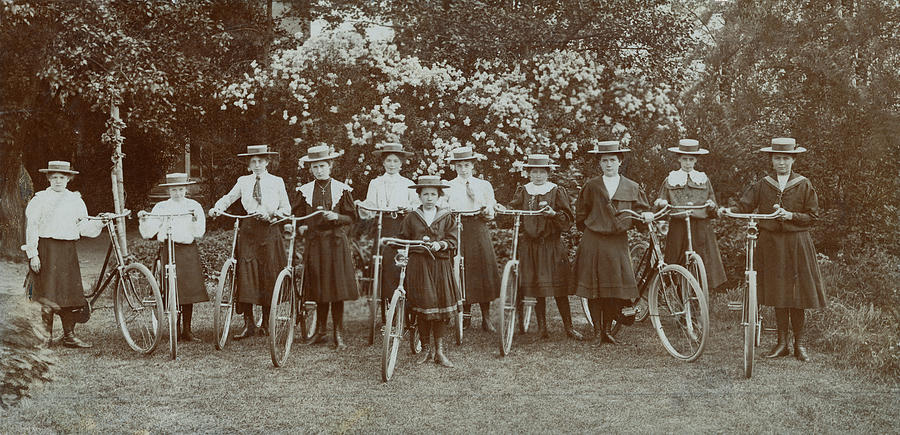 Cycling Party Photograph by Hulton Archive