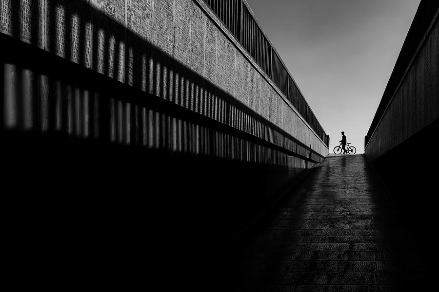 Cyclist Photograph by Hamid Jamshidian