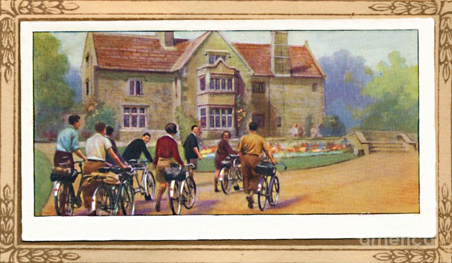 Cyclists & The Y.h.a Drawing by Print Collector