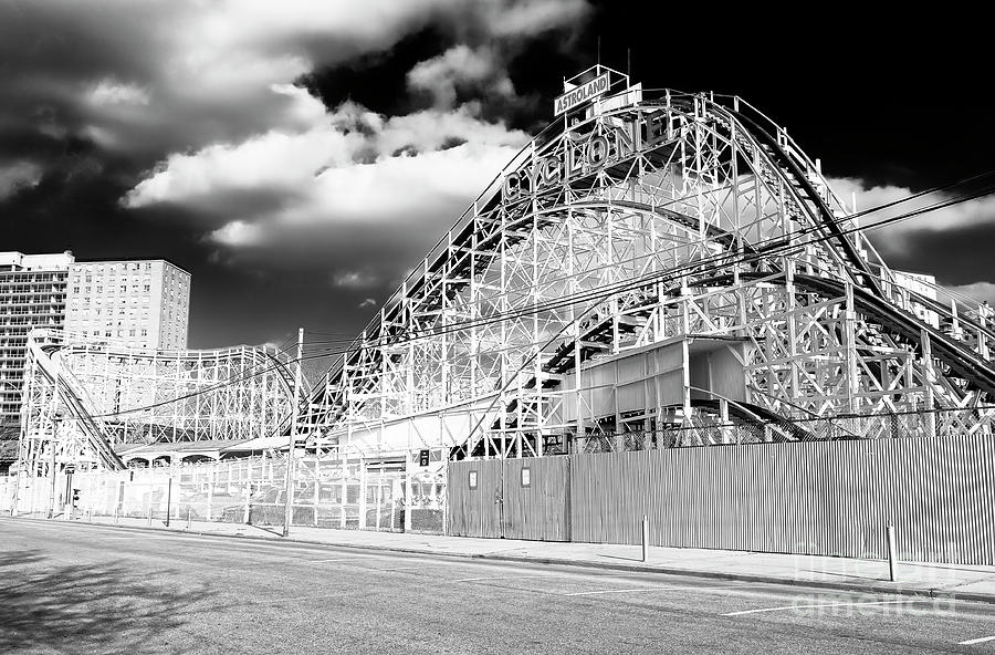 Cyclone Ride At Coney Island Photograph by John Rizzuto