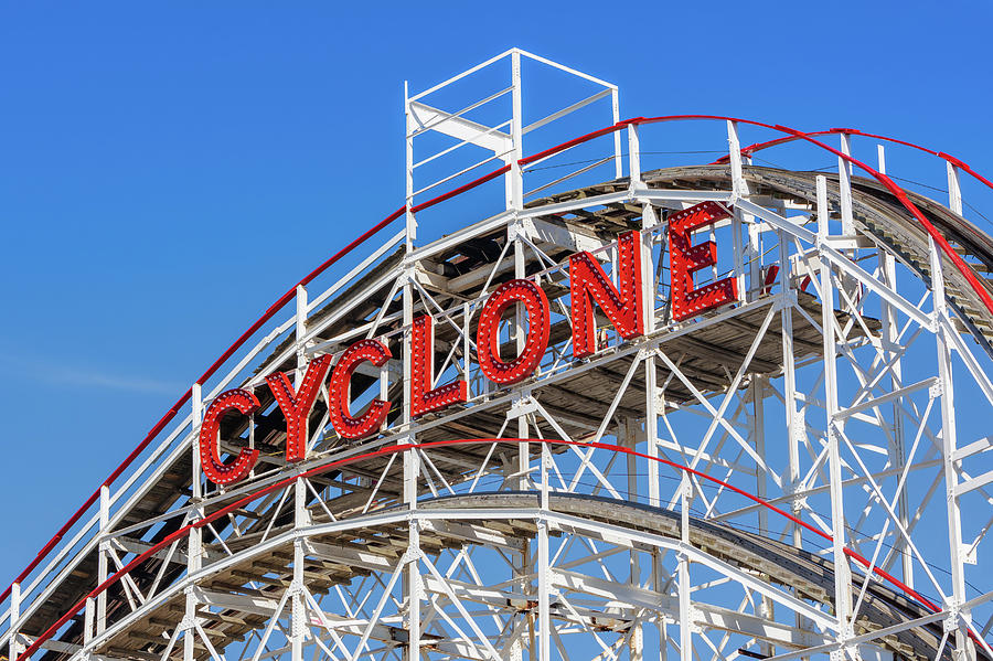 Cyclone Roller Coaster Photograph by Jerry Fornarotto