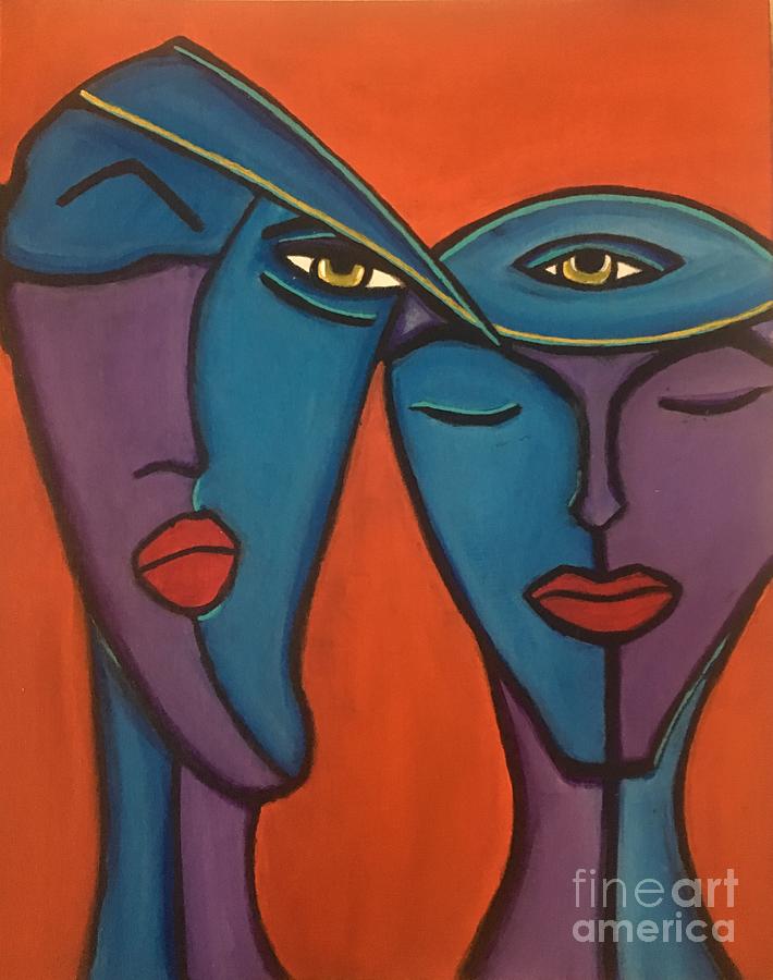 Twin Flame III Art Print Painting by Crystal Stagg