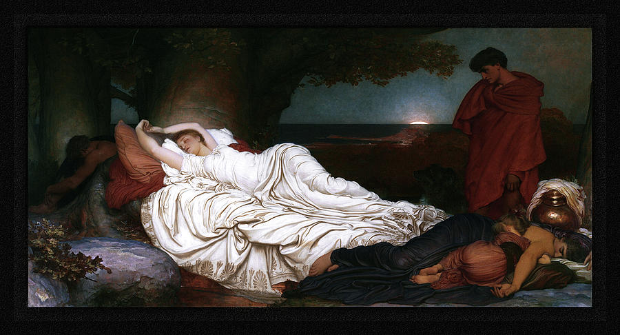 Cymon and Iphigenia by Lord Frederic Leighton Painting by Xzendor7