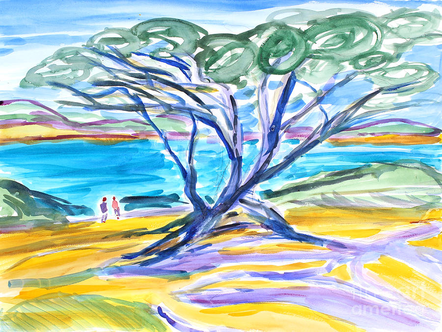 Cypress Tree, Carmel Painting by Richard Fox