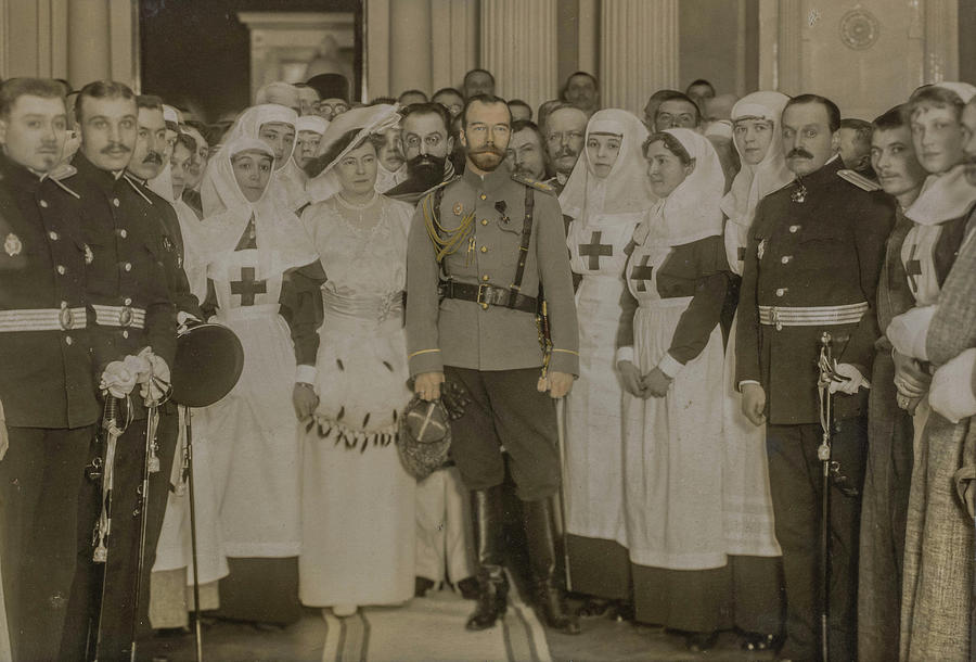 Czar Nicholas II Visits The Temporary Military Hospital In Helsinki  1915 Painting