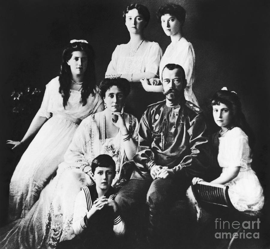 Portrait Photograph - Czar Nicholas II With His Family by Bettmann