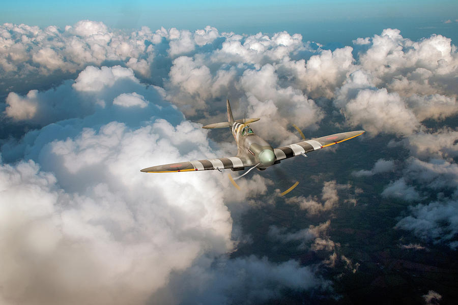 D-Day Spitfire patrol Photograph by Gary Eason
