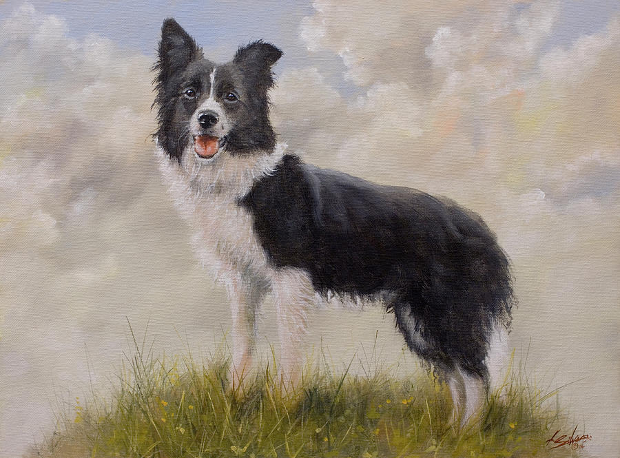 Dog Painting - D071 by John Silver