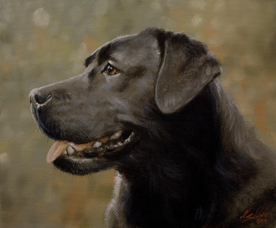 Dog Painting - D074 by John Silver