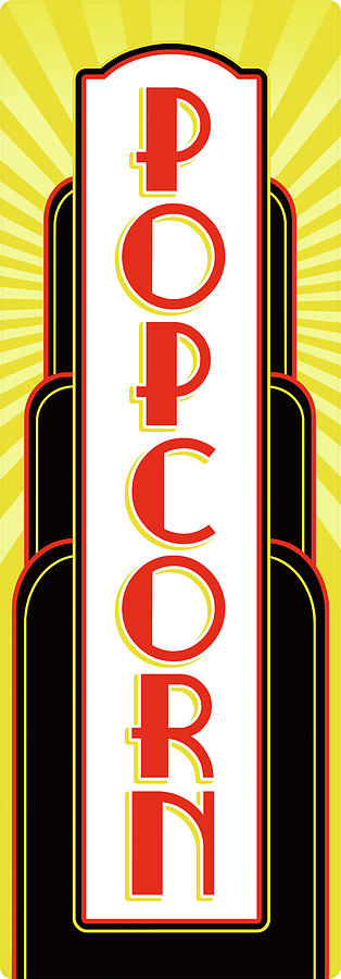 Popcorn Digital Art - D100120 Popcorn Vertical Deco by Retroplanet