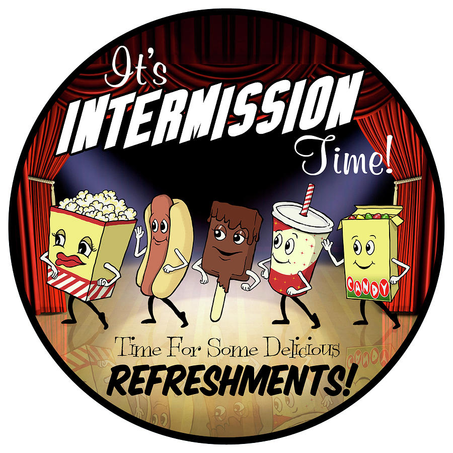 Popcorn Digital Art - D100197 Intermission Refreshments by Retroplanet
