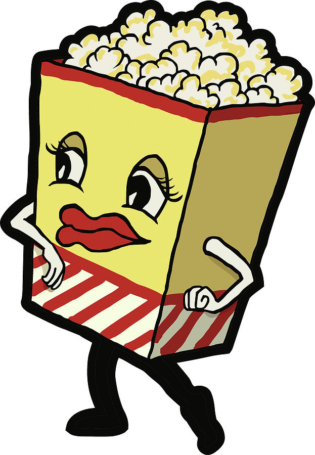 Popcorn Digital Art - D100740 Popcorn Dancing Snack 48 by Retroplanet