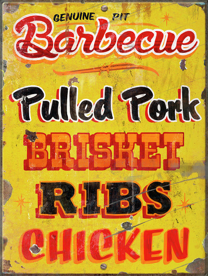 Food And Drink Digital Art - D104219 Barbeque Genuine Pit Trashed by Retroplanet