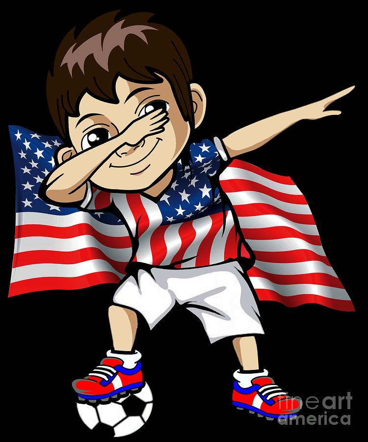 Dabbing American Boy USA American Flag Cool Awesome Dance Meme Jersey Funny  Dab Gift Digital Art by Cherry Moriones - Fine Art America