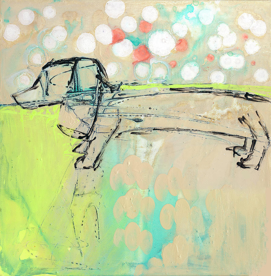 Abstract Painting - Dachshund by Wyanne