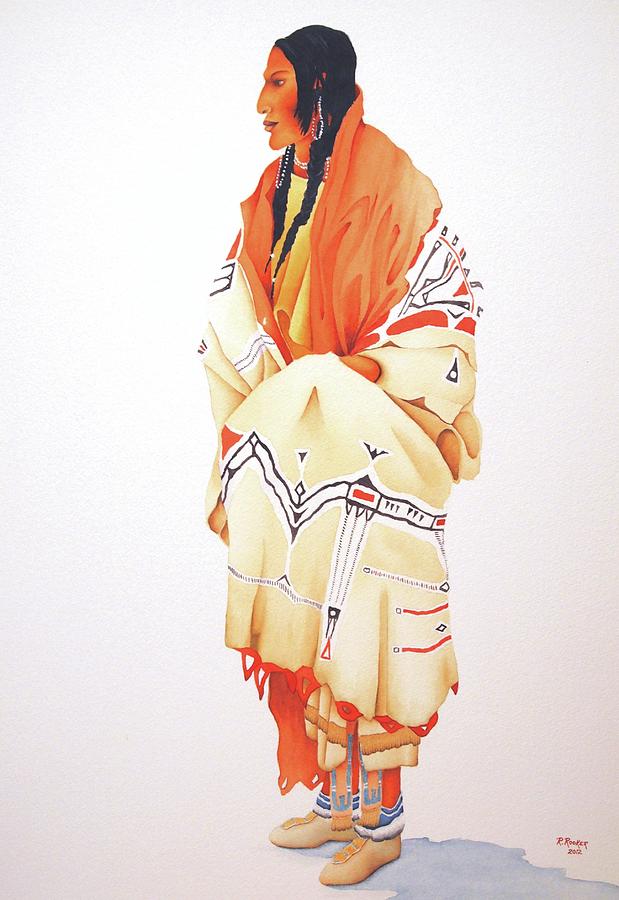 Dacota Indian Woman Painting by Richard Rooker