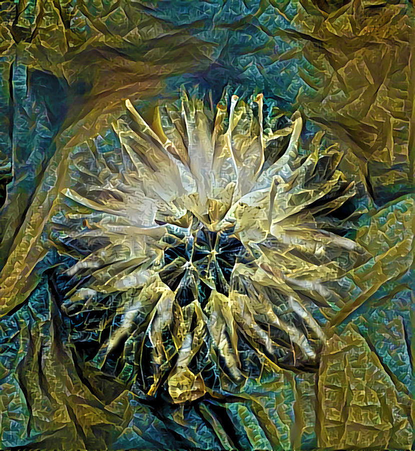 Abstract Photograph - Dandelion Abstract Digital Painting by Sandi OReilly