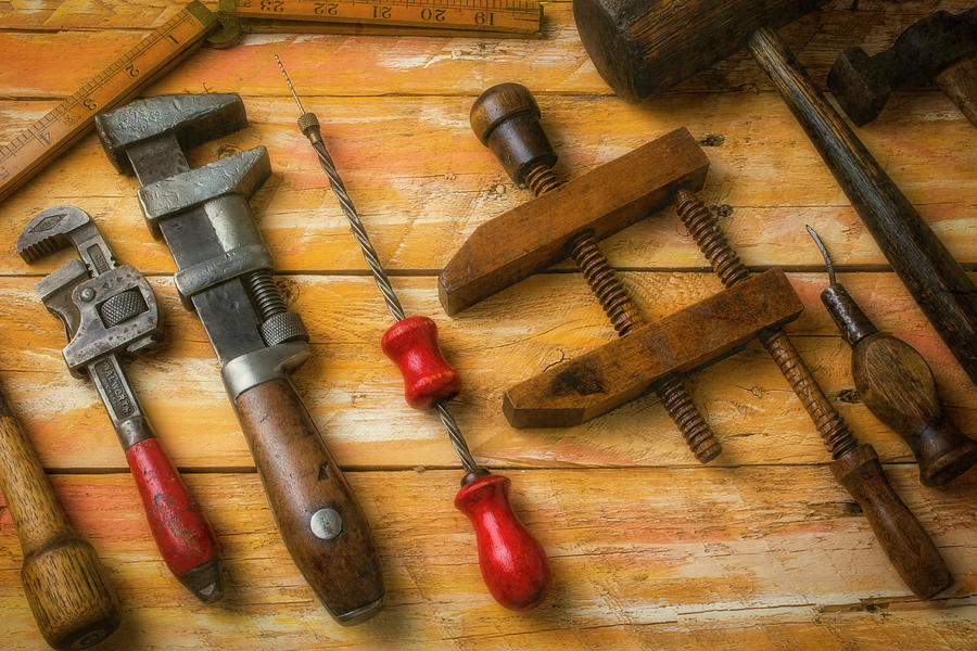 Dads Old Tools Photograph by Garry Gay