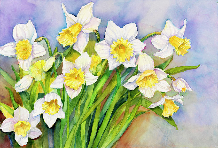 Flowers Still Life Painting - Daffodil Cluster by Joanne Porter