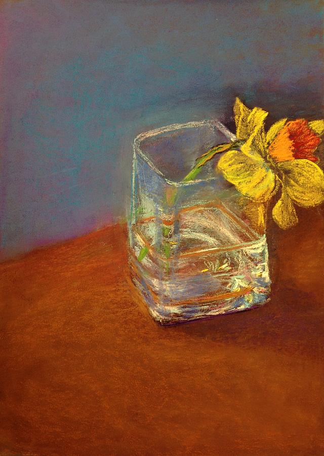Daffodil in Glass Pastel by Jan Chesler