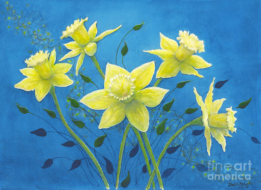Daffodil Welcome Painting by Judith Monette