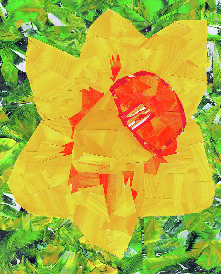 Spring Mixed Media - Daffodil by Wolf Heart Illustrations