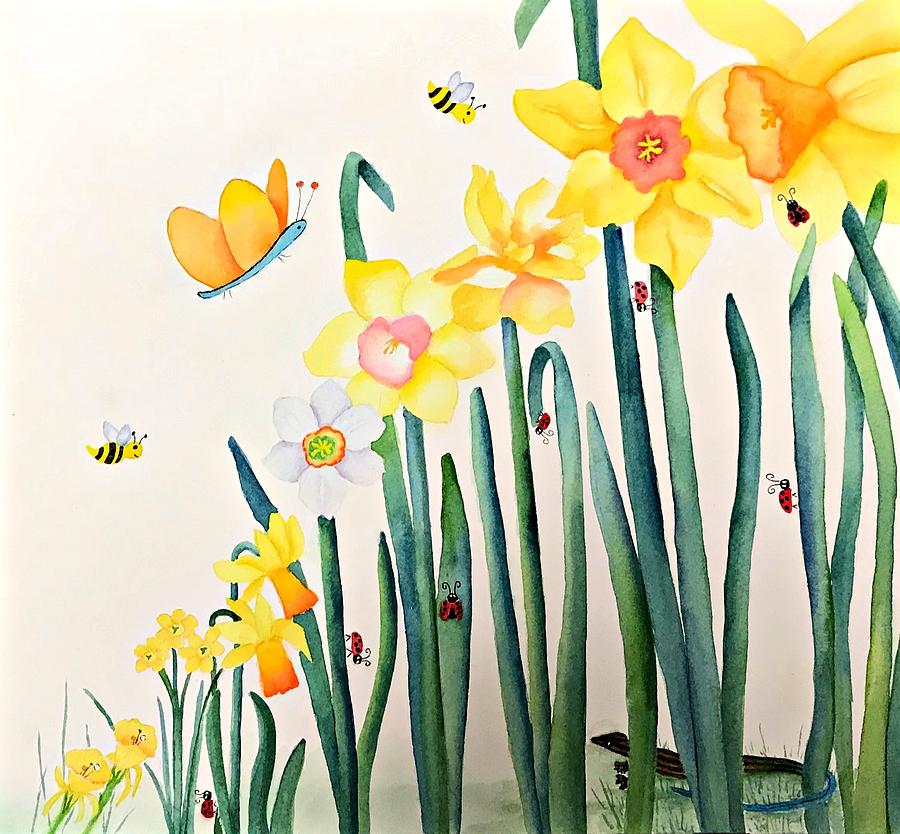 Daffodilia 2 Painting by Beth Fontenot