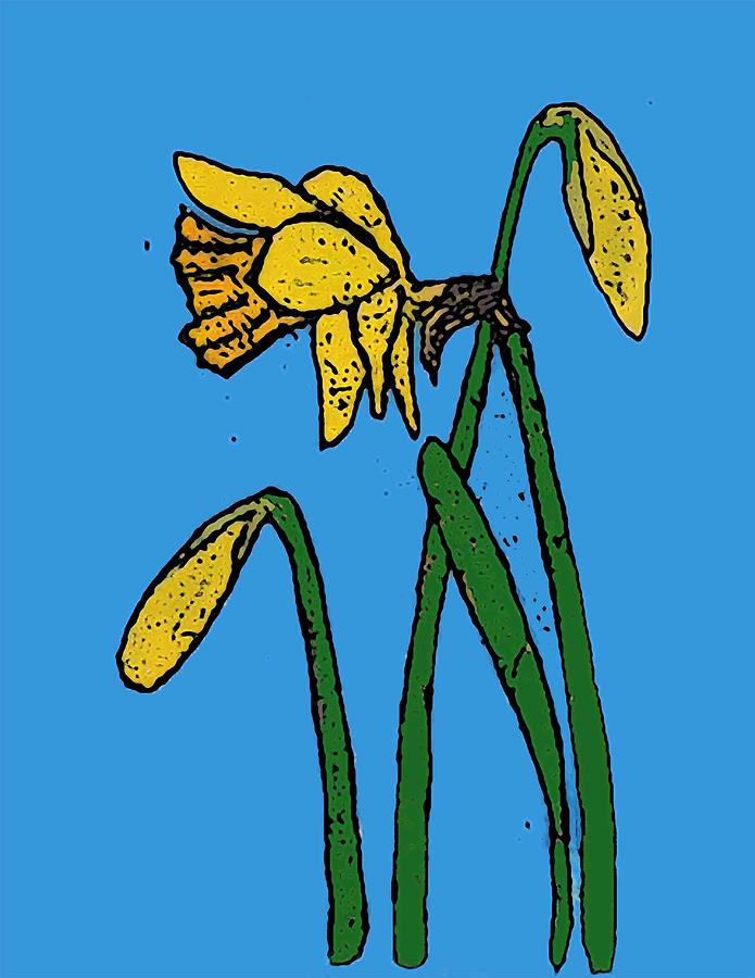 Daffodils Painting by Sarah Thompson-engels