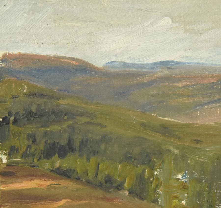 dagrar over salenfjallen- Shifting daylight over mountain ridges, 1 of 12_1244_ljusad_1,1MBb_85x90cm Painting by Marica Ohlsson