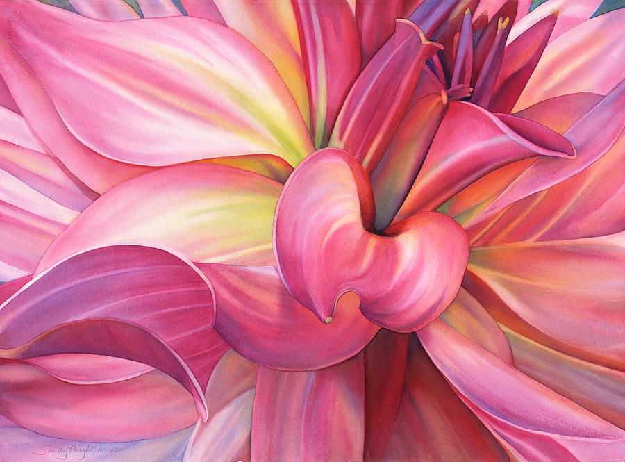 Spring Painting - Dahlia Darling by Sandy Haight