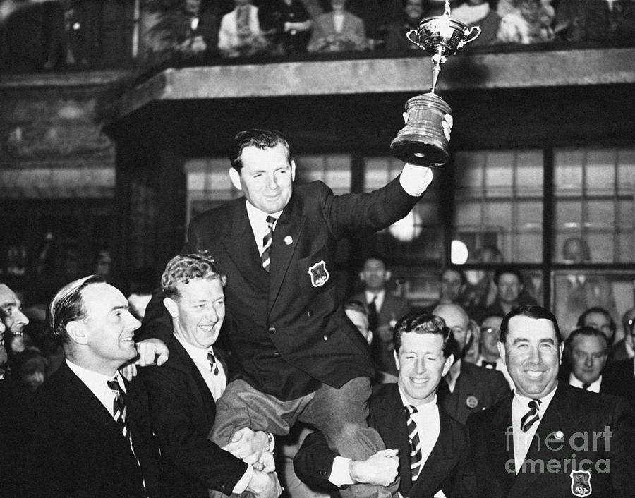 Dai Rees Holding Ryder Cup Trophy Photograph by Bettmann