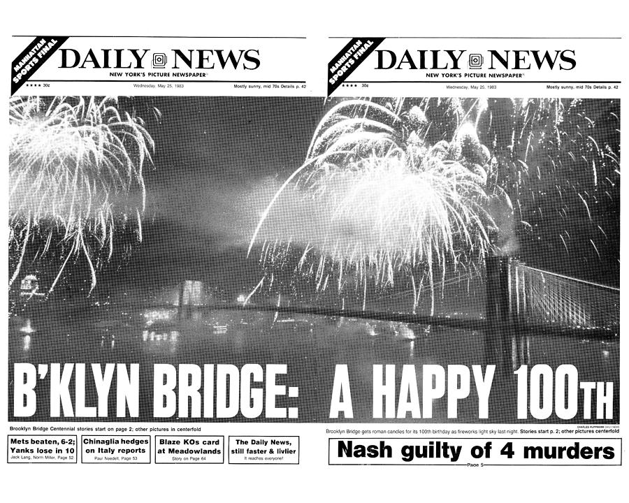 Daily News Front Page Back Page Wrap Photograph by New York Daily News Archive