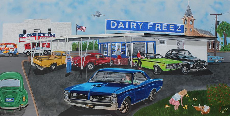 Mathews County Painting - Dairy Freez Mural by Debbie LaFrance
