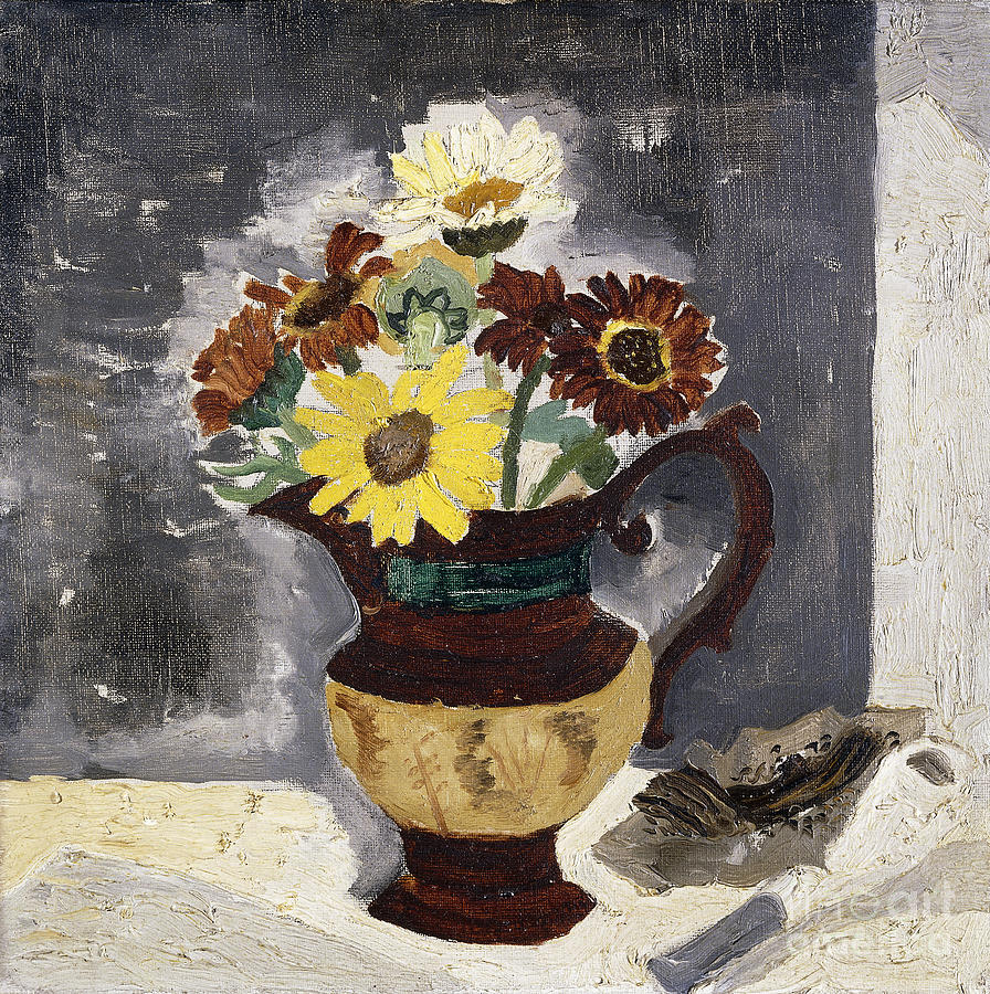 Daisies In A Lustre Jug, St. Ives, 1928 Painting by Christopher Wood
