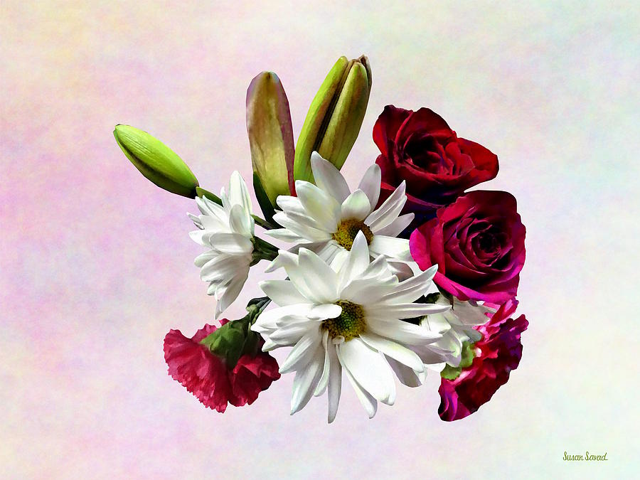 Daisies, Roses and Carnations Photograph by Susan Savad
